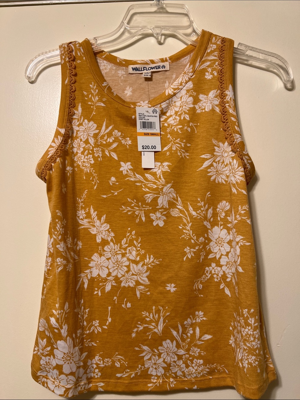 Wallflower Mustard Yellow Floral Tank Top